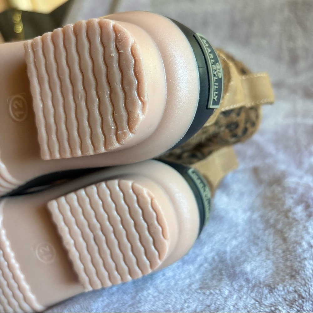 Marley Lilly Kids Leopard Print Duck Boots Monogram Size 12 - Picture 5 of 9